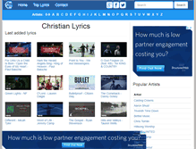 Tablet Screenshot of christian-lyrics.org